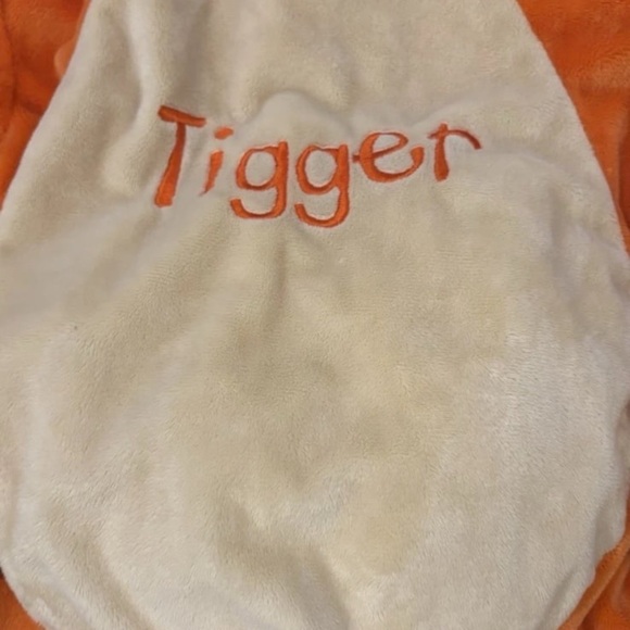 Disney Baby Tigger Costume Hooded One Piece Orange Striped Plush size 24 months - Picture 3 of 4